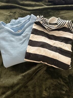 FP Movement by Free People Light Blue Ribbed Scoop Neck Sweater